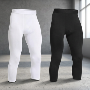 Leggings de sport pour hommes 2026, imprimés, longueur genou, taille élastique, compression, séchage rapide - Product Image 3