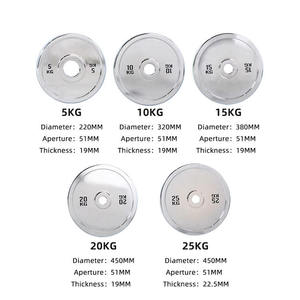 Premium Electroplated Steel Bumper Plates 1.25-25kg High Quality Anti-Slip Durable <b>Weight</b> Plate <b>Set</b> Commercial Gym Unisex <b>Weight</b> - Product Image 2