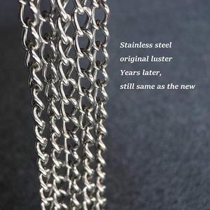 Kingtale Pet Accessoire Stalen Hond Choke Huisdier Training Keten Duurzame Opp Bag + Kartonnen Doos Kraag Zilver Massief Klinknagel - Product Image 3