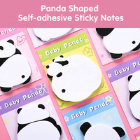 Adorables Notas Adhesivas con Diseño de Panda de Dibujos Animados, 7*8.5cm, Escritura Suave, Papel Offset de 70gsm para Notas de Oficina y Diario
