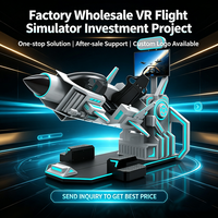 Simulateur de vol VR 9D à haute rentabilité, plateforme de réalité virtuelle à rotation 360 degrés, machine de vol d'arcade pour centre commercial