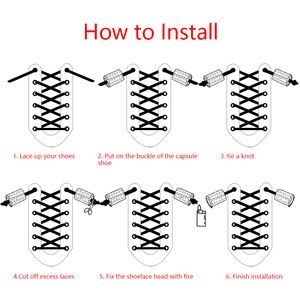 <span class=keywords><strong>Cordones</strong></span> Planos Elásticos con Hebilla de Metal de Diamante, <span class=keywords><strong>Cordones</strong></span> Planos <span class=keywords><strong>sin</strong></span> Lazos para <span class=keywords><strong>Zapatillas</strong></span> de Deporte, 1 Par, Novedad, 1 Par - Product Image 6