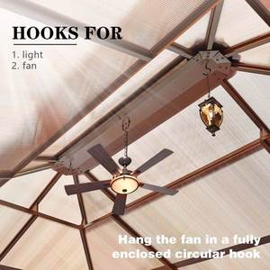 Haute qualité 3.5x3.5m Patio Pergola Gazebo tente assemblage facile moderne jardin extérieur étanche <span class=keywords><strong>moustiquaire</strong></span> aluminium - Product Image 4