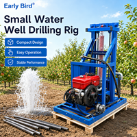Mini-foreuse de puits d'eau portable de 100 m de profondeur avec moteur diesel pour l'approvisionnement en eau rural