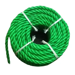 Atacado de alta qualidade colorido tecido PE rede de pesca fio linha de sol corda de embalagem de 3 fios de polietileno