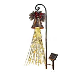 Guirnalda de Campanas Navideñas con Luz Solar, Decoración de Jardín para Exteriores, Blanco Cálido - Product Image 2