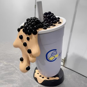 Sculture Artistiche in Resina Personalizzabili all'Ingrosso, Tazze per Tè e Latte, Decorazioni per Negozi di Dolci, Fatte a Mano - Product Image 4