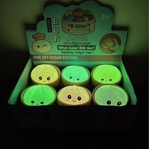Glow in the Dark Squishy Bun <b>Toy</b> Steamed Dumpling Rainbow Mystery Stress Squeeze <b>Toy</b> Rare Golden Glitter Fidget for Kids Adults - Product Image 1