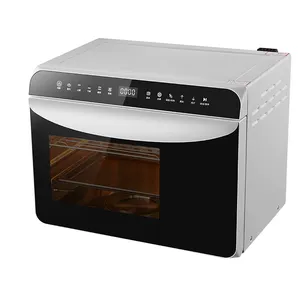 烤箱制造不锈钢蒸汽烤箱烤面包机透明玻璃智能空气炸锅