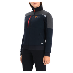 Sudadera Ttake Style para mujer, con cremallera completa, paneles en azul oscuro y gris - Product Image 2