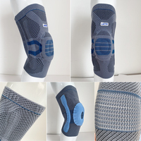 Genouillères en silicone avec soutien à ressort pour le sport, le fitness, le basketball, la protection du ménisque et de la rotule