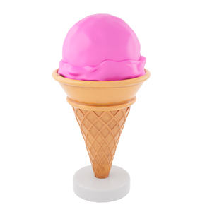 Modèle de sculpture de <span class=keywords><strong>cornet</strong></span> de crème glacée rose écologique personnalisé pour l'affichage en confiserie, statue en fibre de verre brillante pour magasin de bonbons - Product Image 5