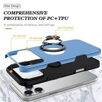 Étui hybride avec support anneau pour iPhone 18 Pro Max, béquille métallique, coque antichoc en TPU et PC pour Redmi NOTE15 Pro 4G