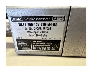 Sensor de Desplazamiento Lineal ASM Original Importado de Venta Directa de Fábrica, Montaje Magnético de Acero Fundido WS10-1250-25-PP530-SB0-D8 - Product Image 4