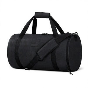 <b>Black</b> Nylon Duffel <b>Bag</b> with Zipper Closure Sport Fitness Travel Luggage Durable <b>Large</b> Capacity Gym <b>Bag</b> - Product Image 4