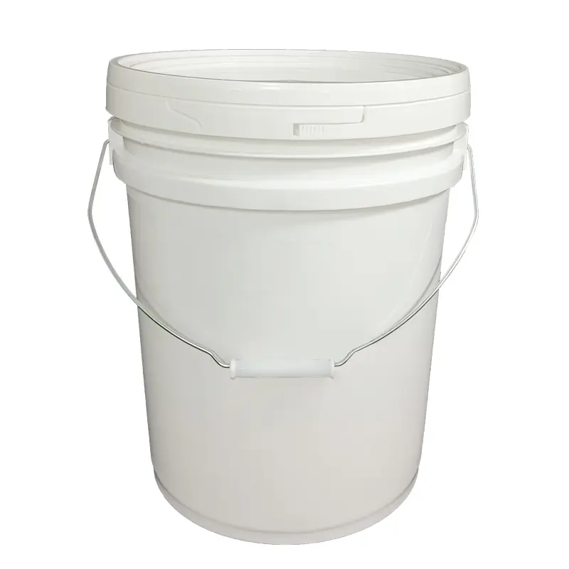 Nhà Máy Tùy Chỉnh Rõ Ràng Trắng Cấp Thực Phẩm PP 5 Gallon 20L Xô Nhựa Thùng Với Nắp Và Xử Lý