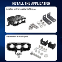 Xenplus GM01 60000LM 200W Luz LED para Parrilla con Control por APP, Foco de Triple Color, Lámpara de Conducción Todoterreno Impermeable IP68 para SUV
