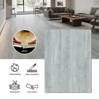Revêtement de sol en vinyle SPC pour projets de bureau, aspect bois, luxueux, imperméable, système de clic, pour usage commercial en intérieur