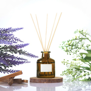 Luxury Glass <b>Reed</b> <b>Diffuser</b> Set with Essential Oil Fragrance Paraben Free Long-Lasting Air Freshener <b>for</b> Home Use - Product Image 1