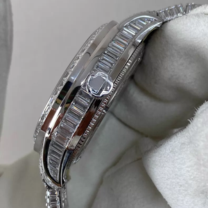 Reloj de Lujo para Hombre con Movimiento Mecánico, Esfera con Manecillas y Diamantes Reales en Oro Blanco de 18K Premium - Product Image 6