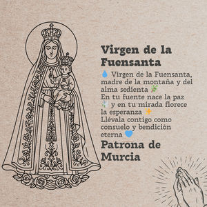 Collana con ciondolo Fine-braccialetto in acciaio inox Fuensanta Catholic Saint bracciale vergine - Product Image 5