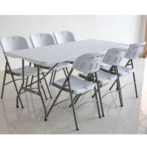 Offre Spéciale de <span class=keywords><strong>table</strong></span> et de chaises pliables en plastique de camping extérieur de 6 pieds - Product Image 1