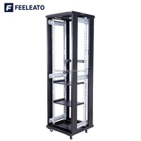 Armoire de serveur de centre de données 19 pouces 37U/42U en acier SPCC, support au sol avec porte grillagée 600x600MM