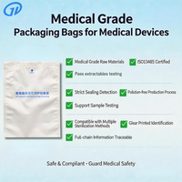 Sachet d'emballage médical stérilisable thermoscellable pelable, pochette blanche unie, taille personnalisée, conforme ISO13485, service OEM disponible