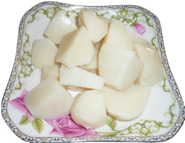 Растительный продукт мгновенного в Корейском стиле еду свежей очищенный картофель