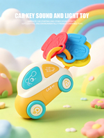 Clé de voiture de simulation pour bébés et tout-petits, jouet éducatif précoce avec lumière et musique pour le développement cognitif des enfants