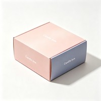 Caja de Papel Plegable Ecológica, Apilable, para Envío de Regalos, Juego de Velas, Embalaje de Papel Corrugado con Separador de Papel