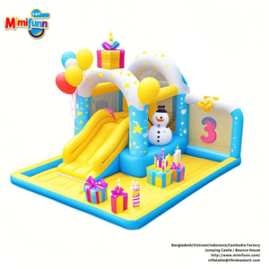 Casa de rebote al aire libre Salto Castillo hinchable Fun City Playground Jumping Castle Combo con tobogán - Product Image 6