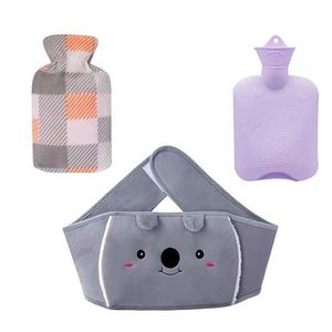 <b>Hot</b>-selling Reusable <b>Hot</b> <b>Water</b> Bottle with Koala Waist <b>Belt</b> Cover Fleece Cover for Hand Warming Shoulder/Waist Pain Relief - Product Image 5