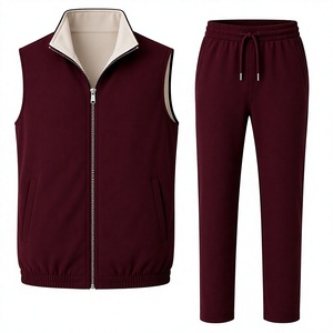 Mens Reversible Stand Collar <b>Long</b> Vest Pant Side Pockets Breathable Casual Outer Wear Solid Color <b>Gilet</b> Zipper Body Warmer Pant - Product Image 2