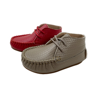Mocassins d'intérieur en cuir pour bébé, Logo personnalisé, bottes pour fille et enfant en bas âge 2 ans, chaussures de marche décontractées pour bébé garçon unisexe