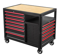 Banc de travail robuste pour mécanicien avec 7 tiroirs, chariot à outils en bois, personnalisation OEM/ODM/OBM pour garage et atelier