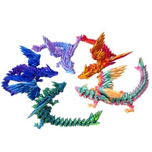 Alas de Dragón Volador Impresas en 3D de 45 cm, XL, Articuladas, de Cristal, Juguete Antiestrés, Decoración para el Hogar, Regalo de Cumpleaños, Mascota de Escritorio, Color Caramelo, Plástico - Product Image 2