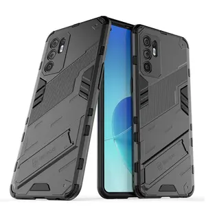 Capa de suporte para OPPO Reno 6 capa de choque para PC Reno 6 capas de choque punk suporte de apoio traseiro para Reno6 Reno 6 fundas