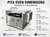 Four à pain rotatif à gaz en acier inoxydable pour la cuisson du roti/pita/naan, thermostat réglable, garantie 1 an pour boulangerie