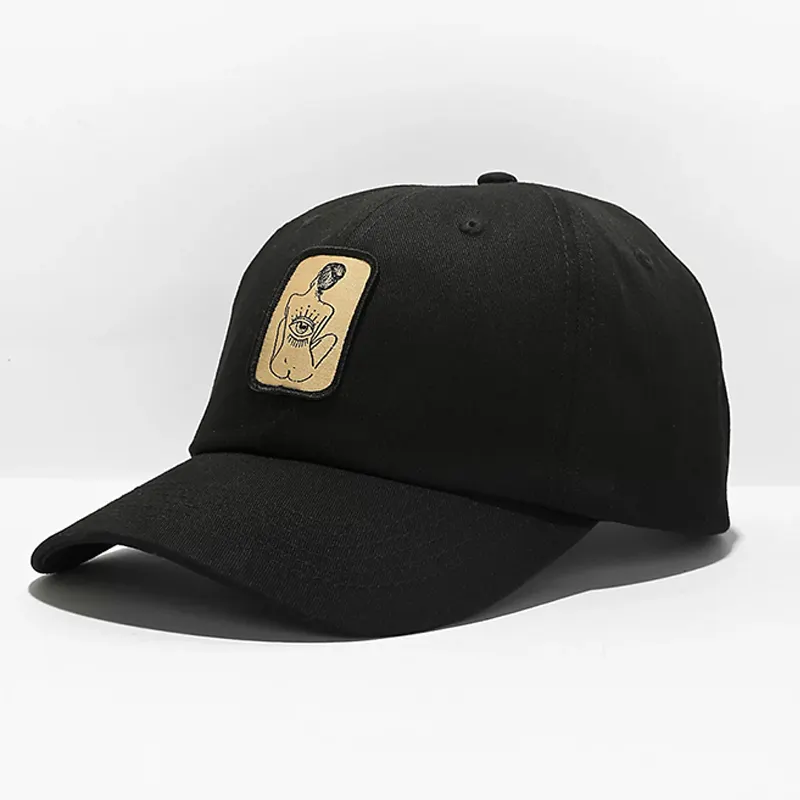 カスタムロゴ6パネル野球帽屋外高品質フィット刺繍ロゴブラックスポーツハット野球帽