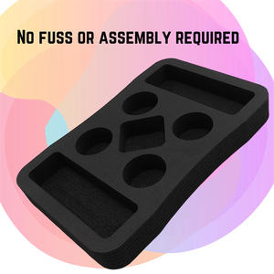 ที่วางเครื่องดื่มลอยน้ําโต๊ะอาหารสดชื่นถาดสําหรับสระว่ายน้ําปาร์ตี้ชายหาดลอยเลานจ์ทนทานโฟมสีดํา 7 ช่อง - Product Image 3