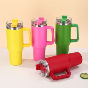 Taza de Café Clásica en Stock, Termo de Acero Inoxidable 304 con Aislamiento al Vacío, Vaso Portátil con Asa de 40 Oz - Product Image 3