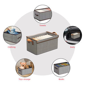 फोल्डेबल कंपार्टमेंटलाइज्ड कपड़ों का भंडारण बॉक्स 10 किलोग्राम क्षमता वार्डरोब पैंट आयोजक के लिए घर - Product Image 5