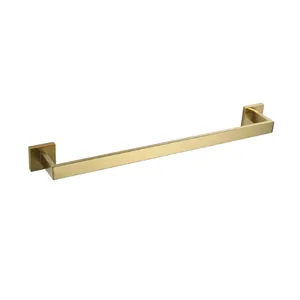  Accessori bagno OEM Base quadrata 40cm porta asciugamani da doccia oro acciaio inossidabile barra portasciugamani