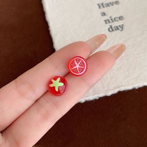 Aretes Pequeños con Forma de <span class=keywords><strong>Tomate</strong></span> para Mujer, Diseño Creativo, Joyería de Resina, Accesorios - Product Image 5