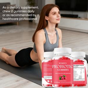 Amaz Private Label Cranberry Gummies probióticos <span class=keywords><strong>para</strong></span> Mujeres <span class=keywords><strong>para</strong></span> <span class=keywords><strong>la</strong></span> salud <span class=keywords><strong>vaginal</strong></span> Balance de pH Premium Equilibrio femenino Gummies probióticos - Product Image 5