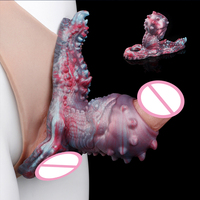 Silikon-Tierzungen-Klitoris-Stimulator Offener Knoten-Überzug Penisvergrößerer für G-Punkt-Stimulation und Verzögerung der Ejakulation Erwachsenen-Sexspielzeug