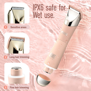 เครื่องโกนหนวดไฟฟ้าสำหรับผู้หญิง IPX6 กันน้ำ ชาร์จซ้ำได้ ใช้กำจัดขนบริเวณที่บอบบางและดูแลผิวกาย - Product Image 1