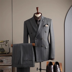 Venta al por mayor caliente de los hombres del conjunto de 2 piezas Slim Fit <span class=keywords><strong>Traje</strong></span> Chaqueta Formal de los hombres de la <span class=keywords><strong>boda</strong></span> Conjunto de los hombres del vestido de noche - Product Image 2