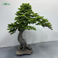 Très Simulation Artificielle Cèdre Pin Arbres Jardin Aménagement Paysager Bonsaï Pin Intérieur Extérieur Décoration Plantes Artificielles